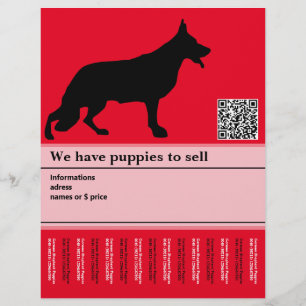 Perro Pastor Minimalista Folleto Personalizado