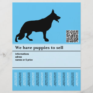 Perro Pastor Minimalista Folleto Personalizado