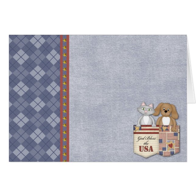 Perro patriótico y gato (Anverso (Horizontal))