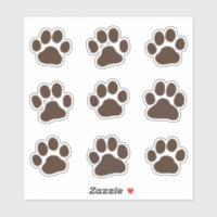 Perro Paw Imprime Huellas Caninas Pegatina Vinyl S