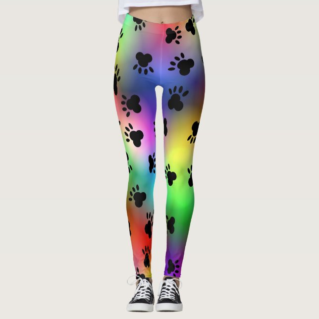 Perro Paw imprime leggings (Anverso)