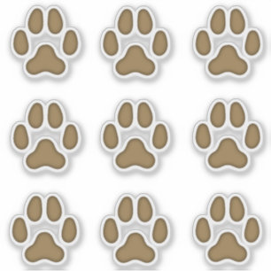 Perro Paw Imprime Pegatinas de seguimiento de anim