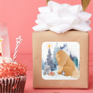 Perro PEACE Chow de 2 tamaños pegatinas