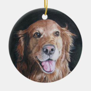 Perro perdiguero de /Golden del ornamento de la