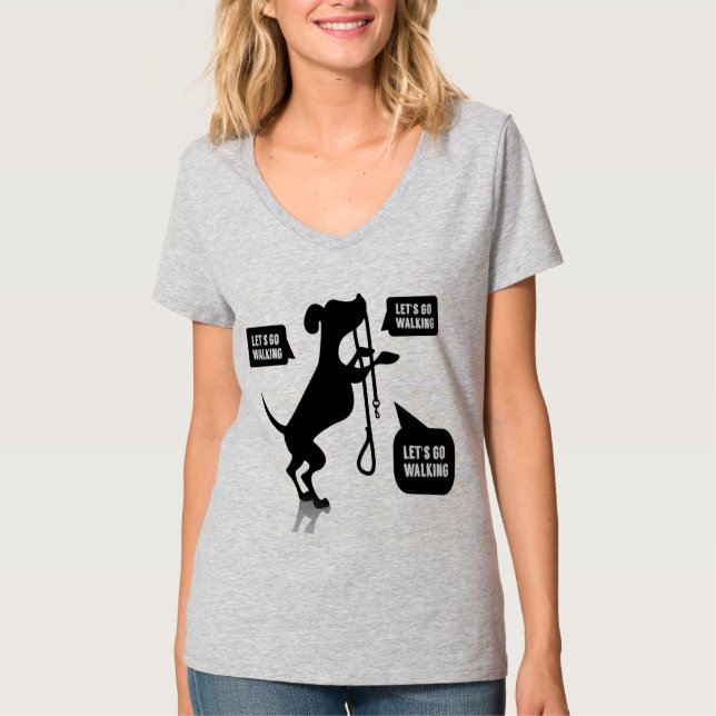 Perro, perros, perro que camina, camiseta del (Anverso)