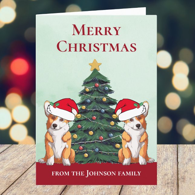 Perro personalizado de árbol de navidad de Corgi 2 (Subido por el creador)