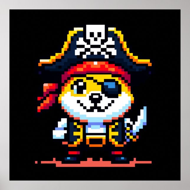 Perro pirata - Gracioso diseño de aventura de arte (Frente)