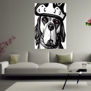 Perro pirata Poster de arte de IA