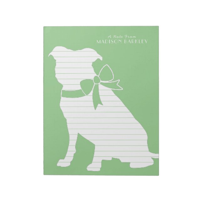 Perro Pit Bull Cachorro Pitbull Bloc de Notas (Lado Izquierdo)