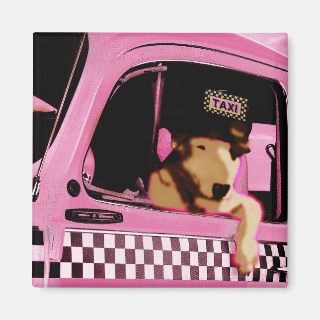 perro "pop art" con imán (Frente)