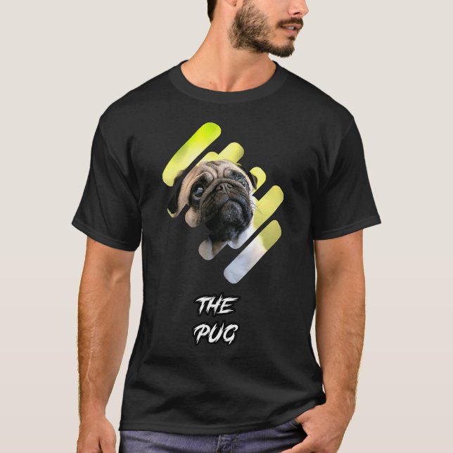 Perro Pug camiseta clásica 153 (Anverso)