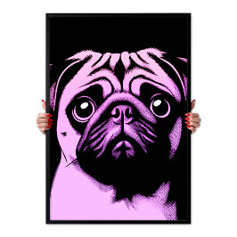 Perro Pug Colorido Arte Pop Moderno Chic Estética 