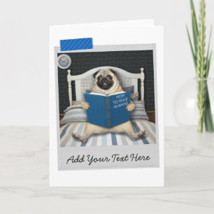 Perro Pug Cómo Gobernar La Tarjeta Graciosa Del Li