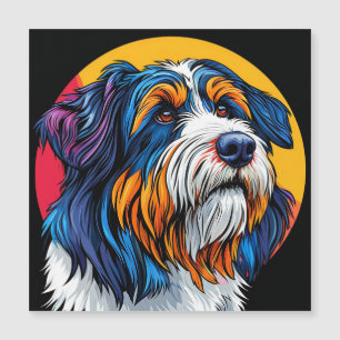 Perro que ilustra una creatividad vibrante