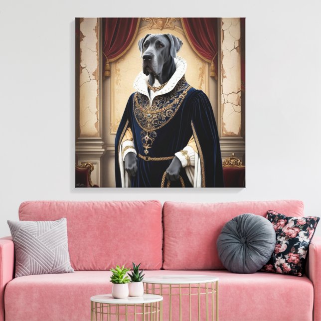 Perro Regal con atuendo renacentista - Arte Digita (Insitu (Sala de estar))