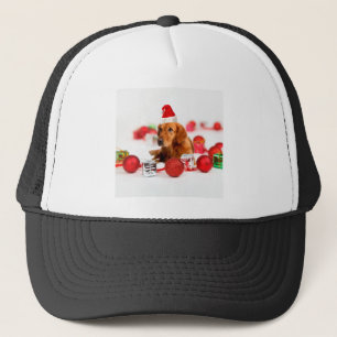 Perro Retriever Dorado Con Gorro Rojo De Santa Nav