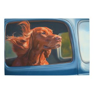 Perro Rojo Disfrutando De La Impresión Del Arte De