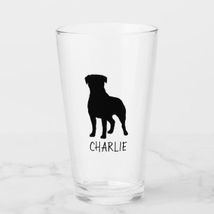 Perro Rottie personalizado silueta de Rottweiler