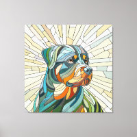 Perro Rottweiler - arte de mosaicos