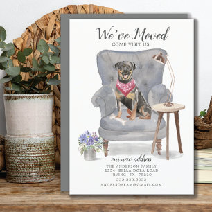 Perro Rottweiler Hemos movido la Invitación