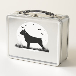 Perro Rottweiler Silueta de Halloween Luna Oversiz