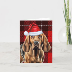 Perro Sabueso Cuadro Rojo de Temporada de Navidad