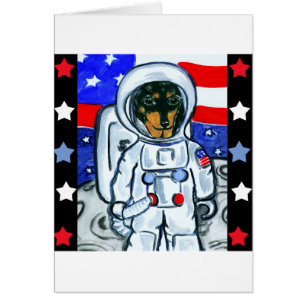 Perro salchicha astronauta