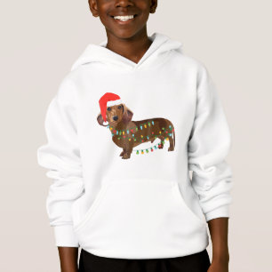 Perro Santa Dachshund Enfrentado En Navidades Ence