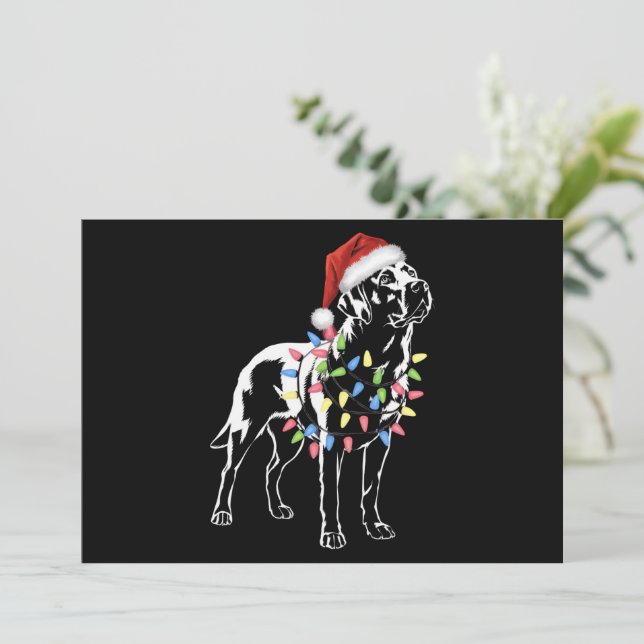 Perro Santa Labrador Retriever Luces de Navidad Am (Anverso de pie)