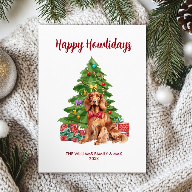 Perro Setter Irlandés Familia Navidad (Subido por el creador)