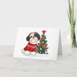 Perro Shih Tzu de Navidad