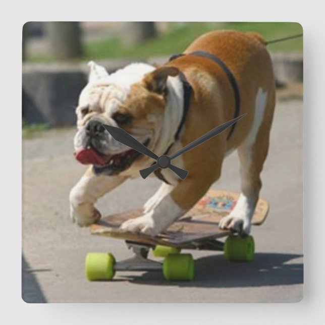 Perro Skater - Reloj de pared (Anverso)