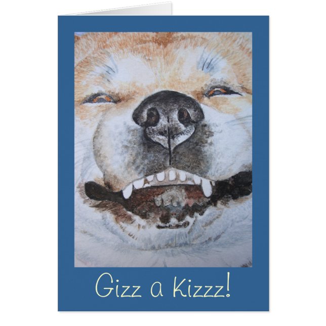 perro sonriente akita lindo (Frente)