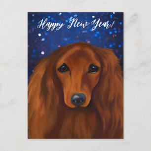 PERRO TEJÓN ROJO TARJETA POSTAL