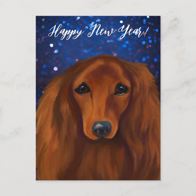 PERRO TEJÓN ROJO TARJETA POSTAL (Anverso)