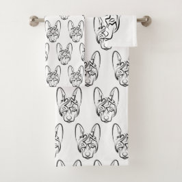 Perro tribal blanco y negro