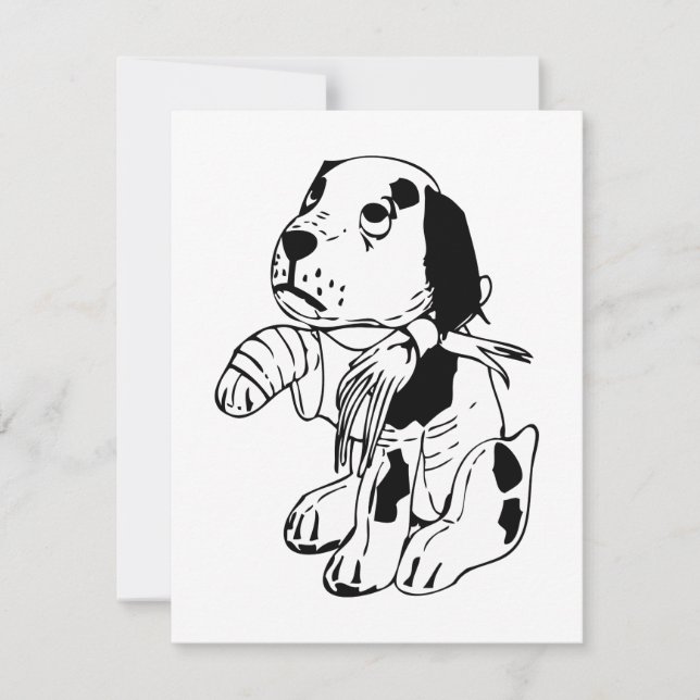 Perro triste con pierna rota (Anverso)