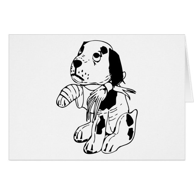 Perro Triste Con Pierna Rota (Anverso (Horizontal))