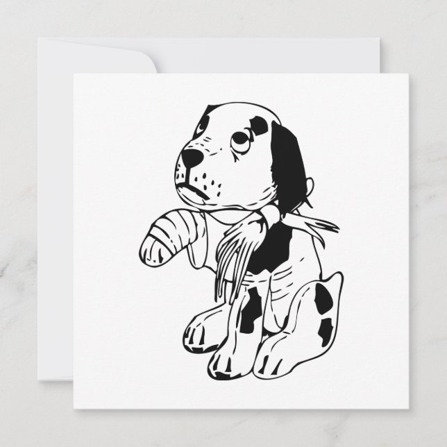 Perro triste con pierna rota (Anverso)