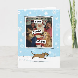 Perro Vienés de Navidad Tu Foto Lindo Dachshun