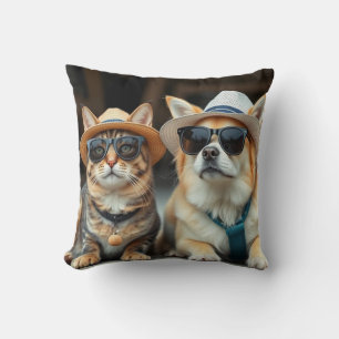 Perro y gato almohada pequeña