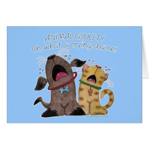 Perro y gato llorosos -qué vergüenza tan llorosa