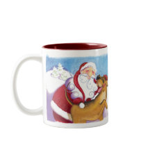 Perro y taza de Santa