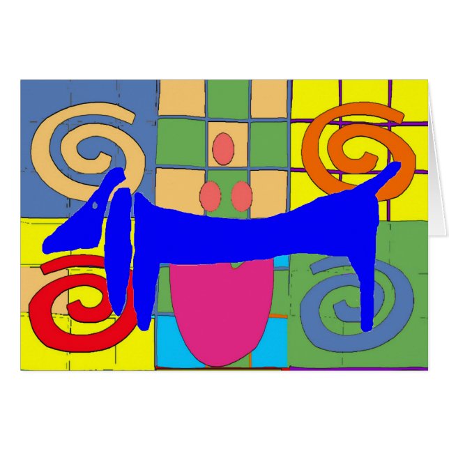 Perros abstractos de Dachshund azul (Anverso (Horizontal))