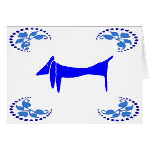 Perros abstractos de Dachshund azul