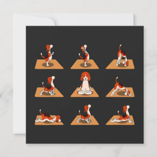 Perros Beagle Cute Yoga Asana Poses