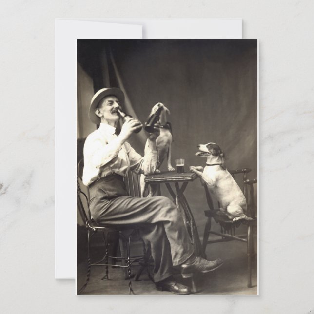 Perros bebebedores de cerveza de 1905 (Anverso)