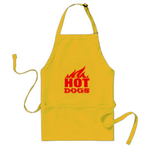 PERROS CALIENTES llamas de fuego delantales bbq pa