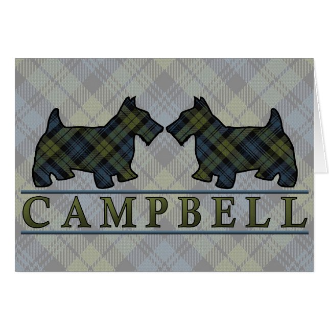 Perros Campbell Tartan Scottie (Anverso (Horizontal))