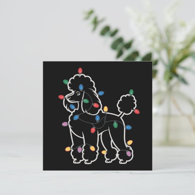 Perros Caniche Árbol Navidad Xmas Mascota Animal P (Anverso de pie)